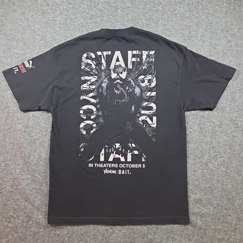 Marvel Venom Shirt Mens L 2018 NYCC Staff Promo BAIT Puma Comic Con T-Shirt - Picture 3 of 8